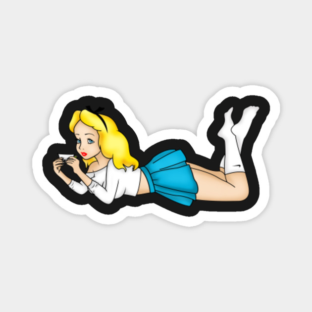 Alice In Weedland Stoner Princess Magnet Teepublic Au The stoner's psychedelic coloring book. teepublic