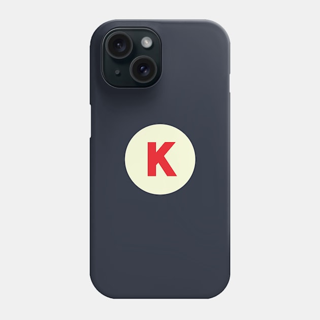 Vintage K Monogram Phone Case by calebfaires