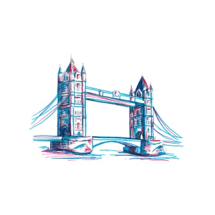 Tower Bridge London Illustration T-Shirt