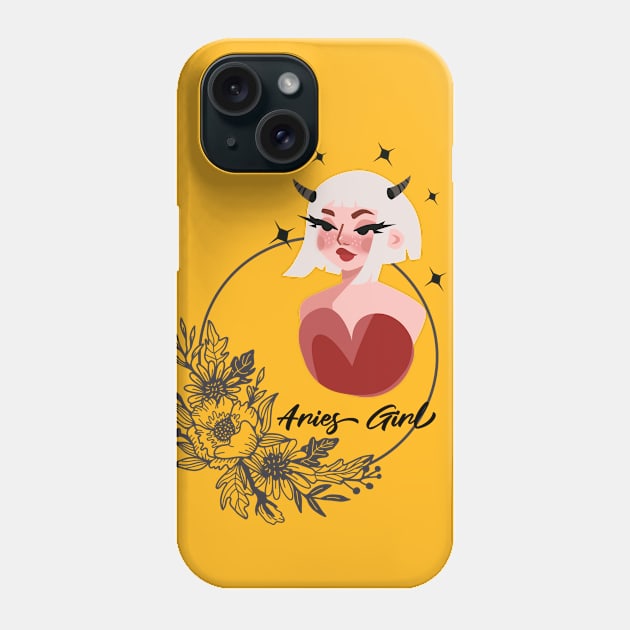 Aries Girl Phone Case by AirshipRebekah