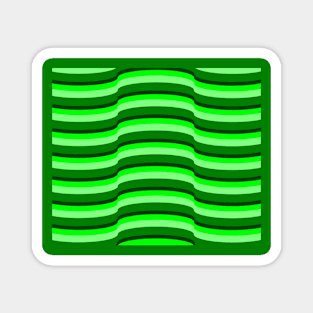 Op Art Neon Green Magnet