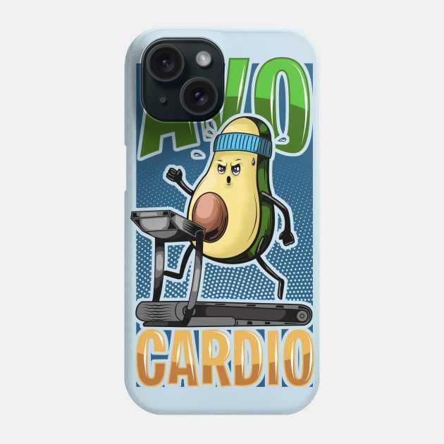 avocardio avocado gym funny Phone Case by the house of parodies