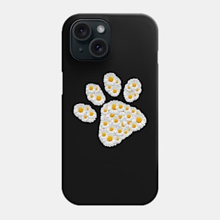 Cat Dog Mom Paw Print Of White Daisy Flower   Cat Or Dog Paw Phone Case