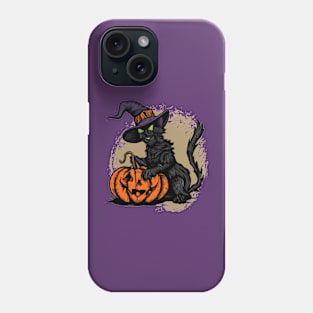 The Black Witch Cat Phone Case