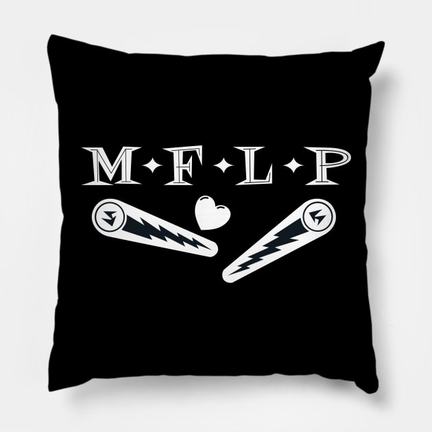 Monterey Flipper Ladies Pinball Flippin Love v3 Pillow by amelinamel