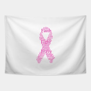 Breast cancer logo - wordcloud Tapestry