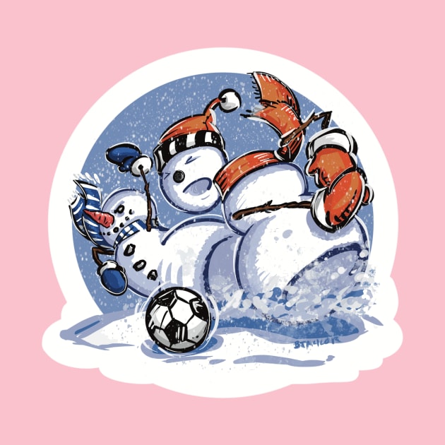 Snowman Slide Tackle by BoldLineImages18