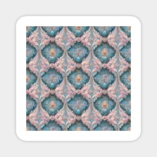 Baby Blue and Baby Pink Rococo No. 5 Magnet