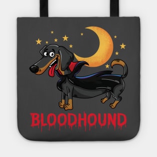 Funny Dachshund Vampire Bloodhound Halloween Tote