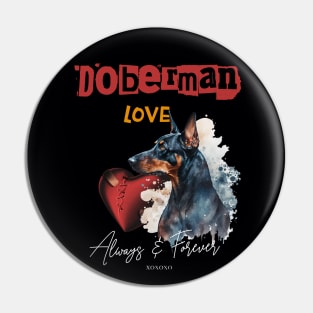 Doberman Love Pin