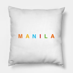 MANILA Rainbow LETTERS WHITE Pillow