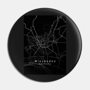 Wiesbaden Germany City Map dark Pin