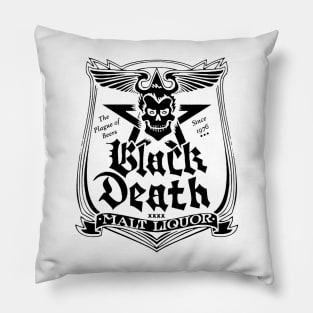 Black Death Malt Liquor Vintage Pillow