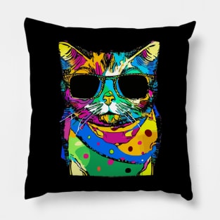 trippy Cat Pillow