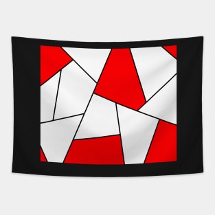 Geometric abstract - red, white and black. Tapestry