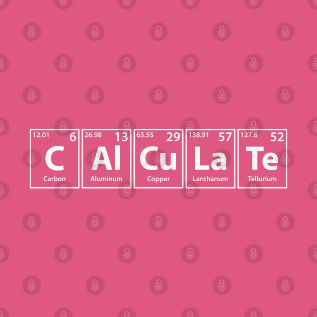 Calculate (C-Al-Cu-La-Te) Periodic Elements Spelling by cerebrands