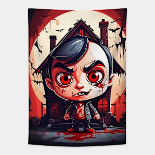 Cute Halloween Vampire Tapestry