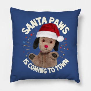 Sooty Christmas Sweep Santa Paws Is Coming To Town Pillow