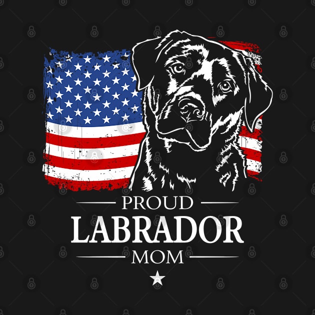 Proud patriotic Labrador Mom American Flag dog by wilsigns