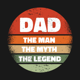 Dad the man, the myth, the legend - Retro Sun Design T-Shirt