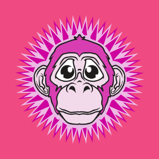Pink & Purple Sad Monkey T-Shirt
