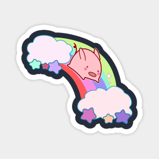 Kawaii Rainbow Pig Magnet