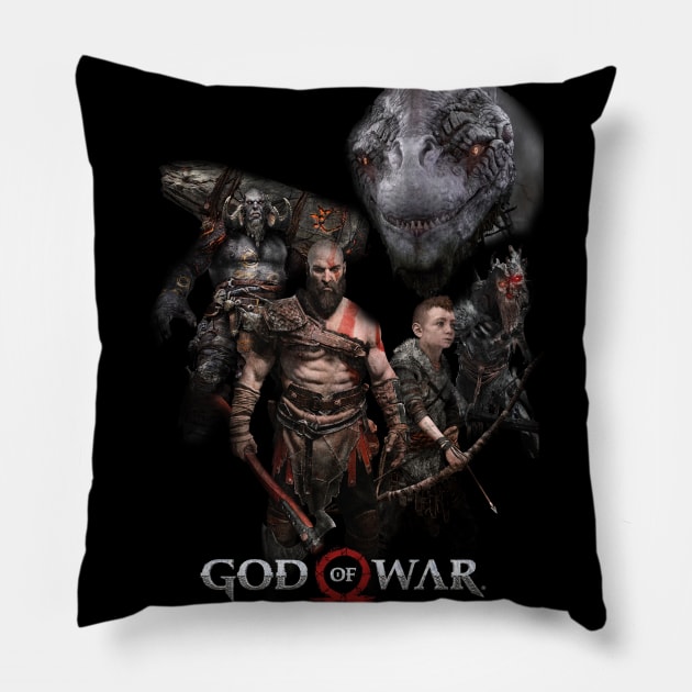 God of War, Friend and Foe Pillow by CylentArt