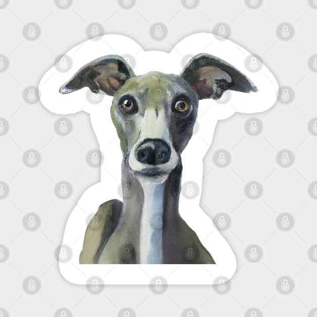 Watercolor Italian Greyhound - Dog Lovers Magnet by Edd Paint Something