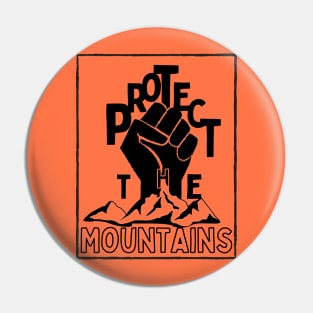 Protect the mountains White T-Shirt Dark Pin