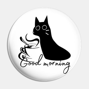 Cat Lover Coffee Lover Pin