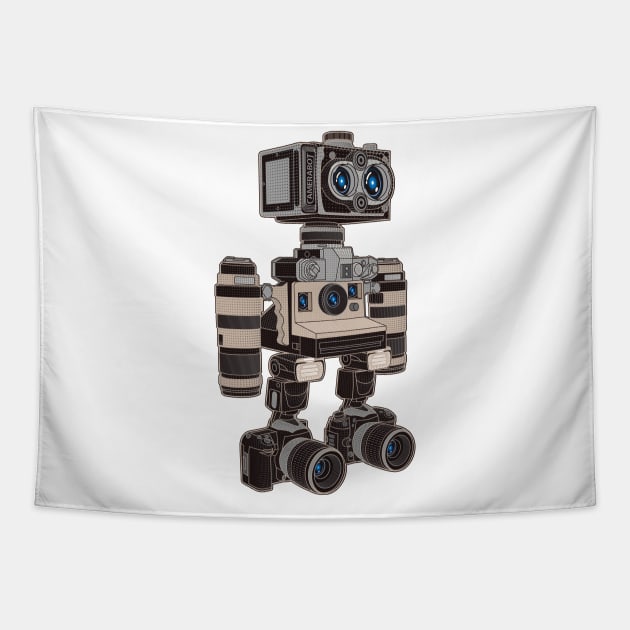 Camera Bot 6000 Tapestry by zomboy