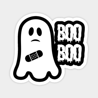 Boo boo....get it?  A ghost with a minor injury...hilarious! Magnet