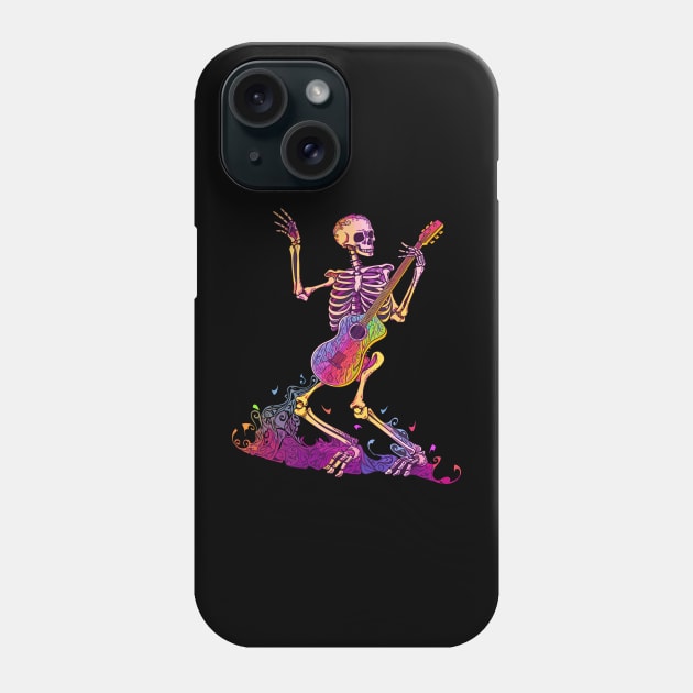 Elegant Dance of the Skeleton: A Whimsical Spectacle Phone Case by VectorAD