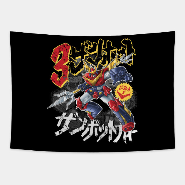 Zambot 3 Mecha Anime Cartoon 80s Mecha Robot Tapestry Teepublic