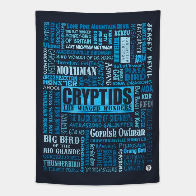 Cryptids The Winged Wonders Tapestry by CreepyAcres