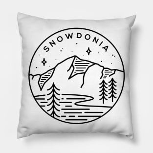 Snowdonia National Park Emblem - White Pillow