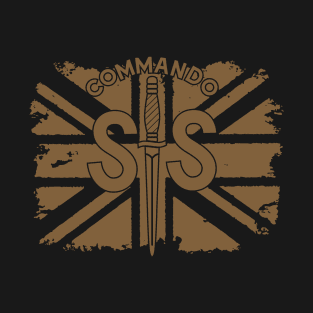 WW2 British Army No2 Commando SAS Badge with Union Jack T-Shirt