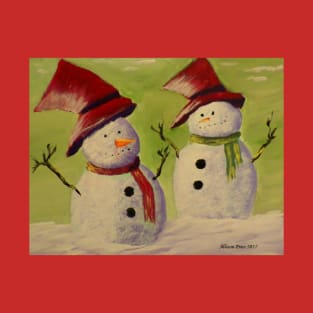 Snowman and woman T-Shirt