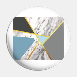 Geometric marble print, color blocking blue Pin