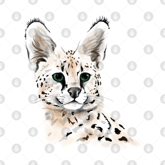 Serval watercolor ' by Mayakiwi