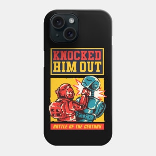 knocked him out robot pixel Phone Case