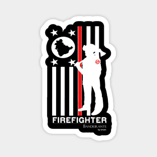 Firefighter Bandeirante White Magnet