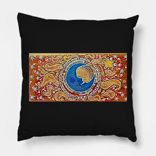 Man in the Moon Bringing Stars to the Sun Pillow