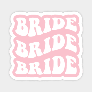 Bride Retro Wave Font Design Magnet