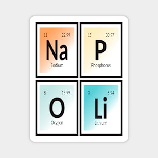 Napoli Table of Elements Magnet