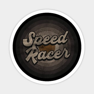 RETRO BLACK WHITE - Speed Racer Magnet