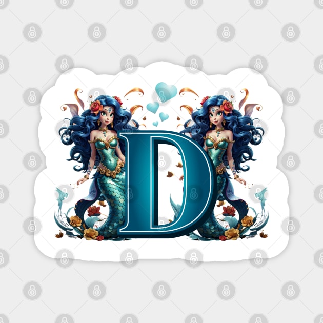 Mermaid Alphabet The Letter D Magnet by MGRCLimon