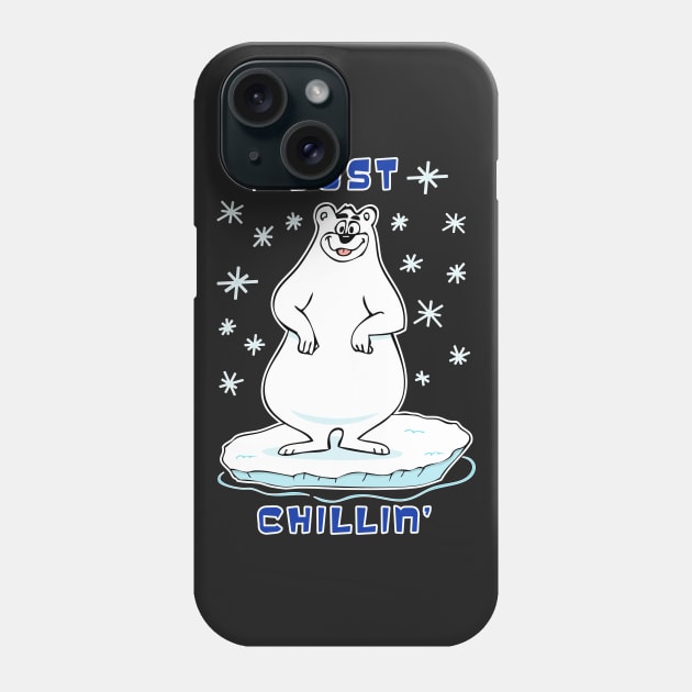 Just Chillin' Polar Bear Phone Case by headrubble