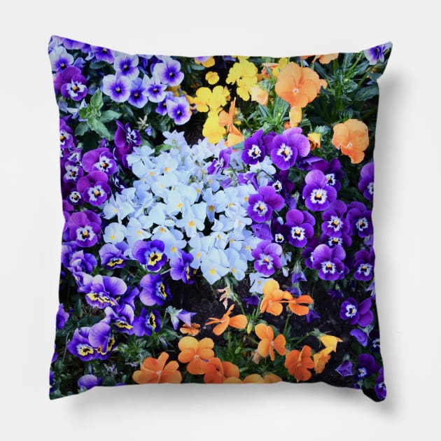 Colored flowers / Swiss Artwork Photography Pillow by RaphaelWolf