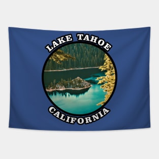 Lake Tahoe California Graphic Design Tapestry